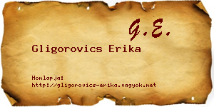 Gligorovics Erika névjegykártya