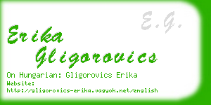 erika gligorovics business card